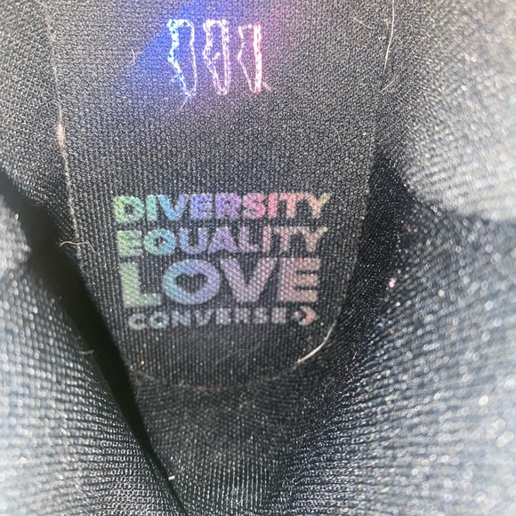 Converse Customized Diversity Equality Rainbow High-Top Sneakers - Picture 8 of 9